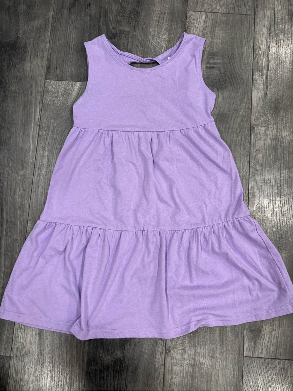 The Children's Place Lavender Tiered Sleeveless Cotton Dress